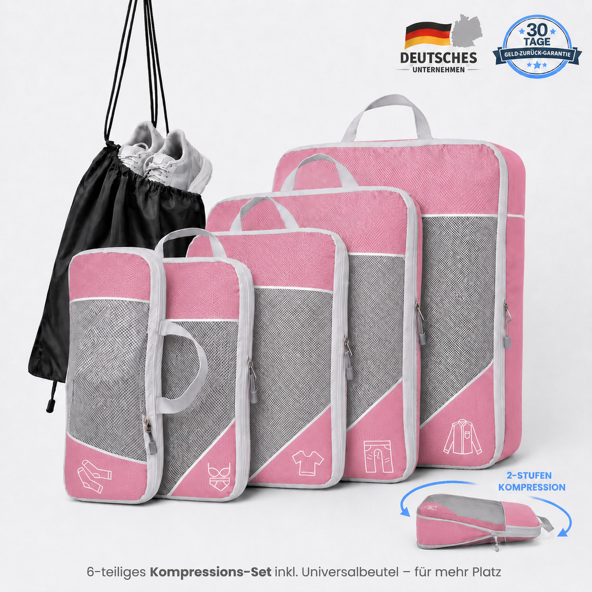 Packfreunde | Koffer Organizer mit Kompression