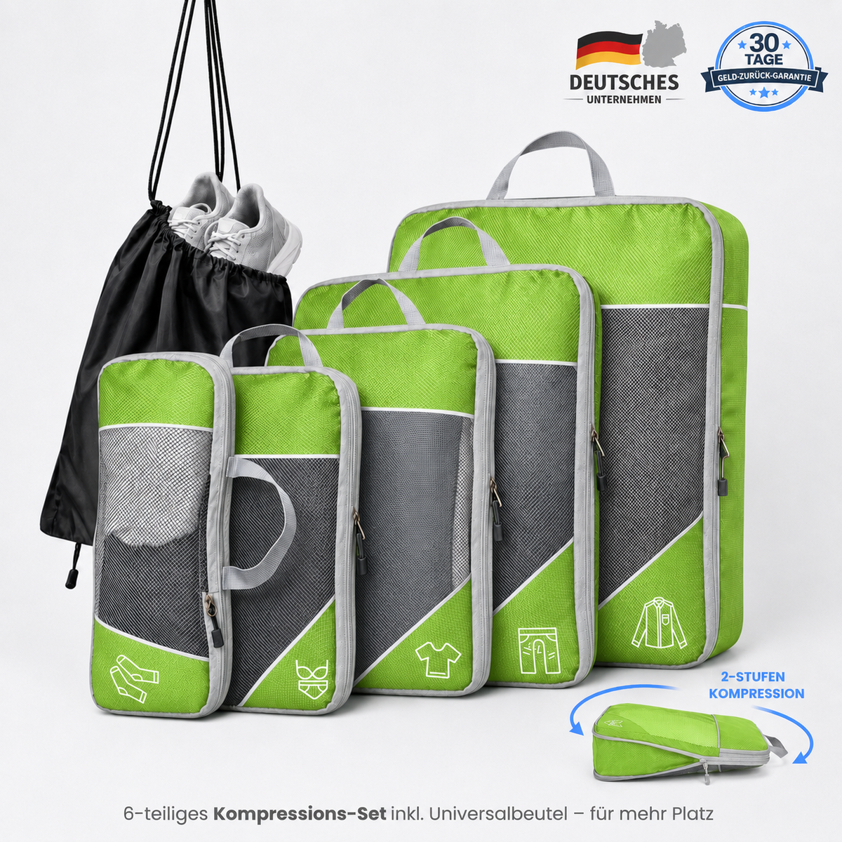 Packfreunde | Koffer Organizer mit Kompression