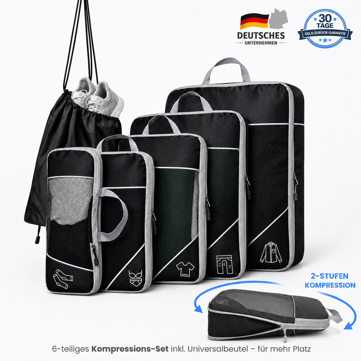 Packfreunde | Koffer Organizer mit Kompression
